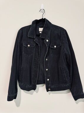 Universal Thread Black Corduroy Trucker Jacket